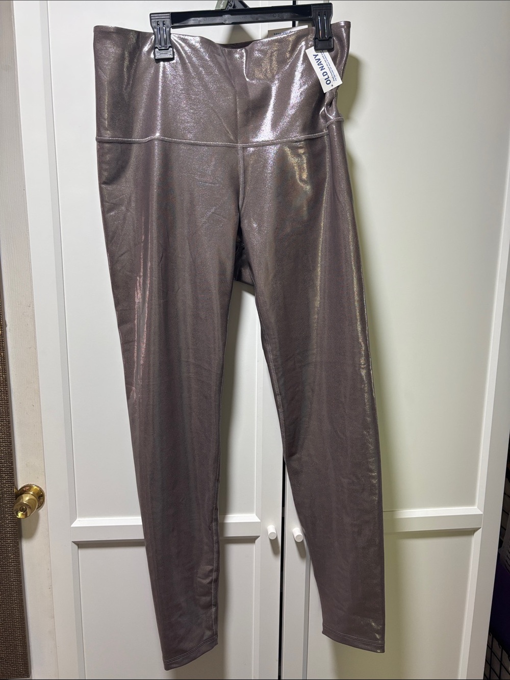 Old Navy NEW Shimmery Taupe High-Waist Leggings - Women Pants & Jumpsuits